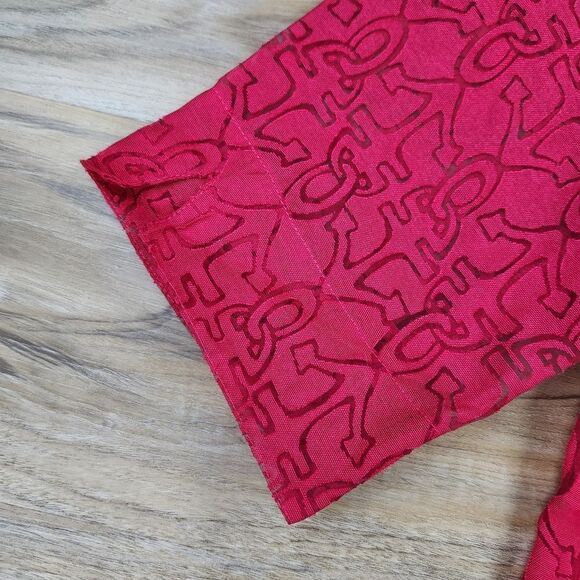 🔹️NWT Alfred Dunner Red Semi-Sheer All Aboard 3/4 Sleeve Size 16W - Picture 6 of 10